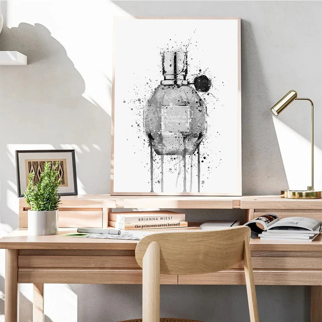 Abstract Street Graffiti Ink Style Perfume Stylized Wall Art Posters Home Room Decor Canvas Painting Mural Picture Print Artwork