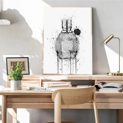 Abstract Street Graffiti Ink Style Perfume Stylized Wall Art Posters Home Room Decor Canvas Painting Mural Picture Print Artwork