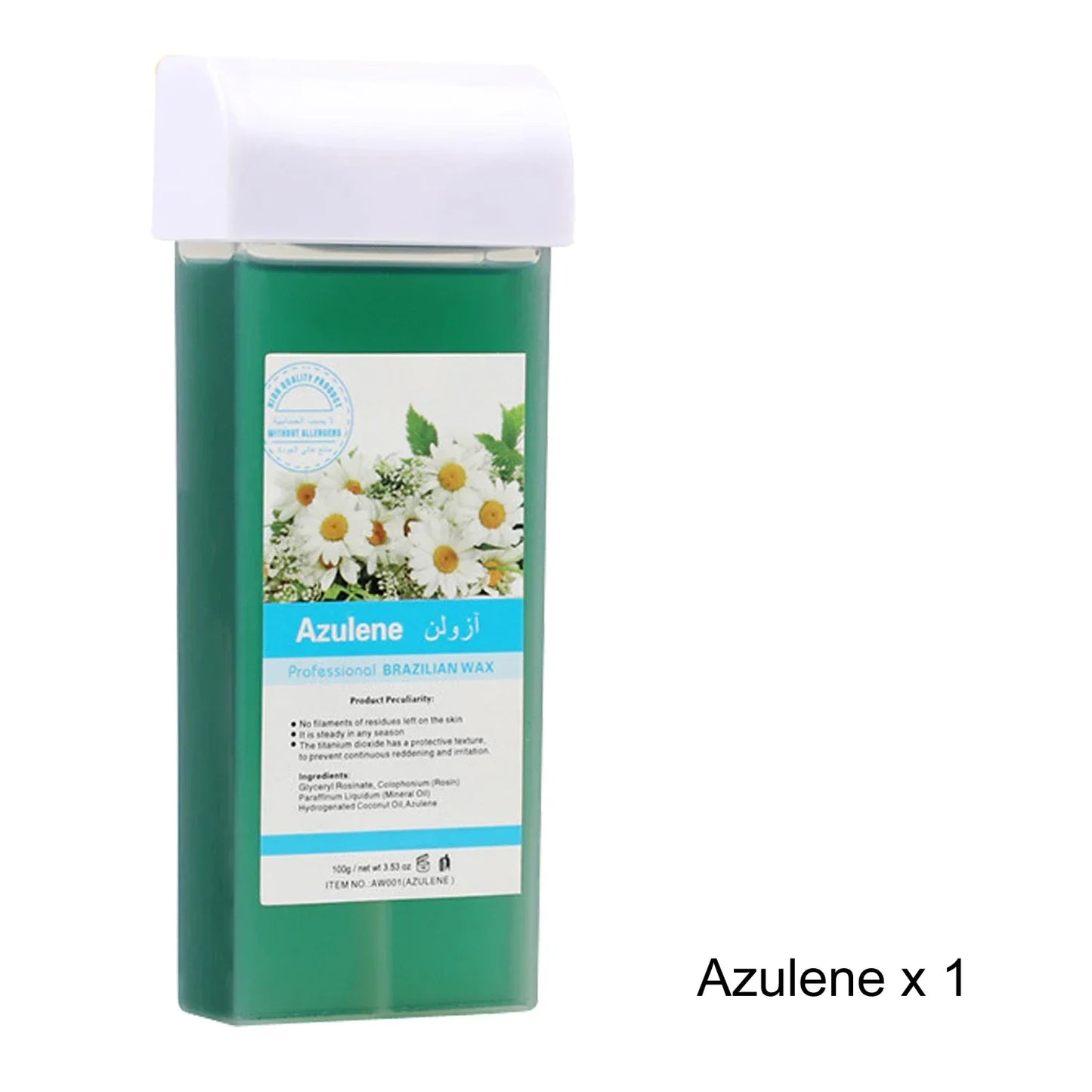 Painless Roll-On Wax Depilatory Honey & Aloe Vera Wax Cartridge for Bikini And Body Hair Removal Compatible with Wax Warmers