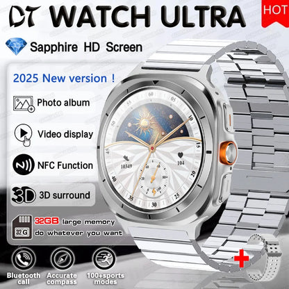 2025 Ultra 7 Smart Watch 32G Memory Video Play GPS NFC AMOLED Fitness Sport Waterproof Bluetooth call High-end Fashion Watches