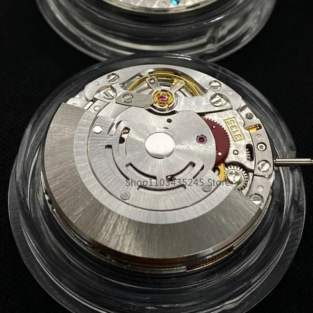 Top Clean Version VS-3135 Mechanical Movement Modification Replace Mechanism 3135 Blue Spring with   Engraved Sub