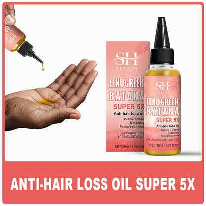 Super Fast 5x Hair Growth Oil Fenugreek Anti-Hair Loss Oil Rosemary Hair Regrowth Chebe Batana Butter  Amla Oils For Men Women