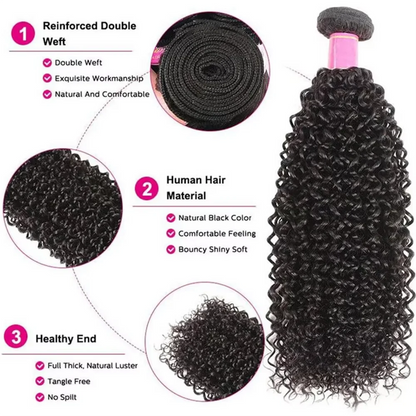 Deep Wave Human Hair Bundles Burmese Curly Hair Bundles 100% Human Hair Water Wave Original Natural Hair Extensions 1/3/4 Pieces