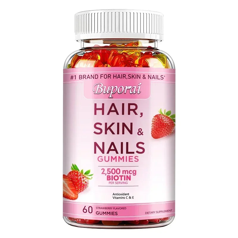 Hair, Skin and Nails Gummies - Supports Skin Care, Nails, Hair, Antioxidants and The Immune System, AntioxidantSupplements