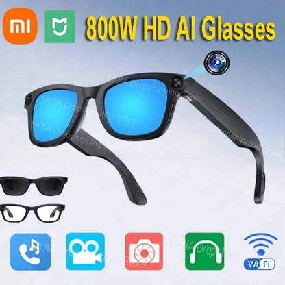 Xiaomi MIJIA HD Camera AI Smart Glasses Call Play Video Audio Recording Noise Reduction Headset Touch Bluetooth Sunglasses 2025