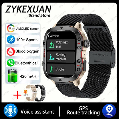 2025 For Xiaomi New Rugged Military GPS Smart Watch Men Bluetooth Call Health Monitoring AI Voice Sports Waterproof Smartwatches
