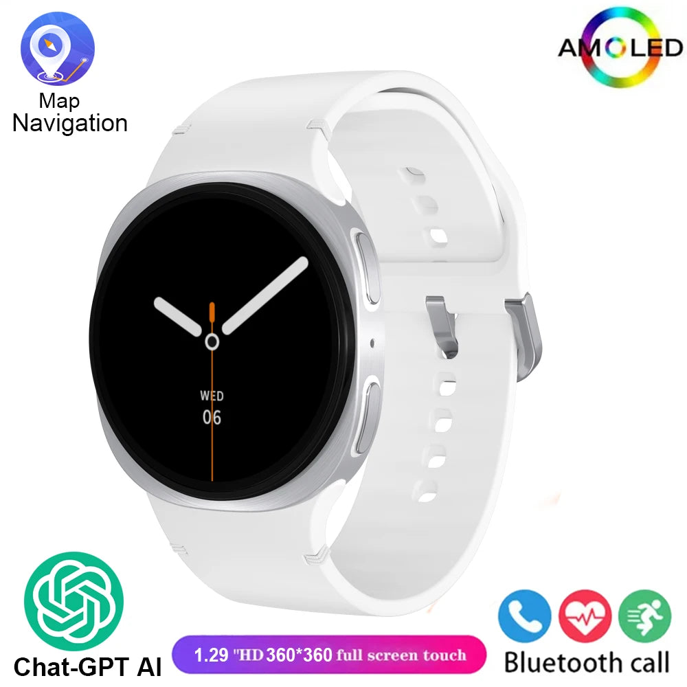 New Watch 8 Mini GPS Track Smart Watch For Men Women Health Sport AMOLED Heart Rate Bluetooth Call Waterproof Smartwatches 2025