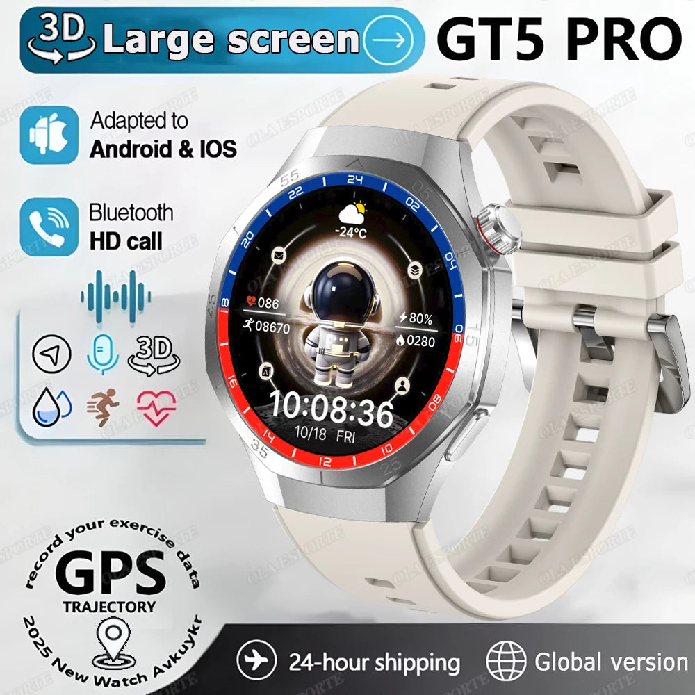 New Men Smart Watch 300mAh Large Battery HD AMOLED Screen Call Smartwatch Women Multiple Sports Modes Waterproof Sports Watches