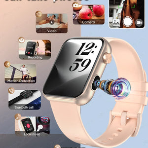 New Smart Watch Women Men Camera Take Photo Record Video Heart rate Sports Fitness Waterproof Bluetooth Call For Android iOS