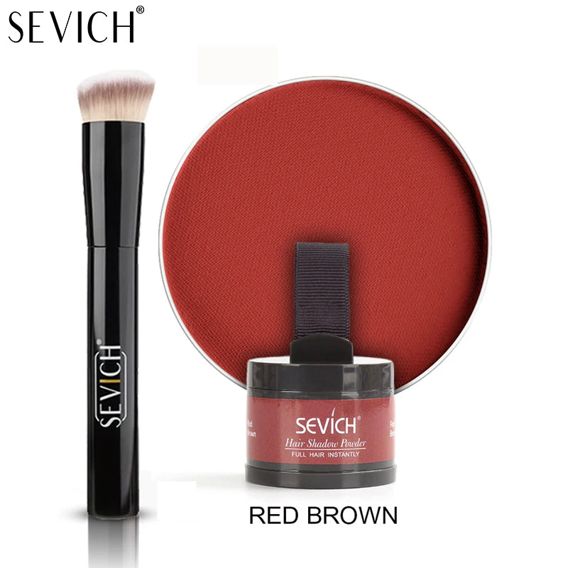 SEVICH Root Touch Up Hair Powder With Brush Hair Loss Concealer For Thinning Hair Women Men Root Cover Up Hairline Shadow Powder