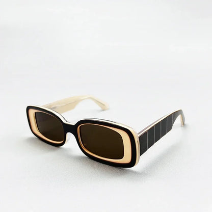 Polarized Designer Sunglasses with Removable Clip-on Frame for Optical Lenses, Aesthetic Glasses for Fashionable Men and Women