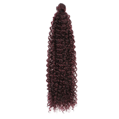 Magicae 30Inches Kinky Curly Hair Synthetic Brown Water Wave Hair Extension High Temperature Ombre Blond 27/613 Hair Bundles