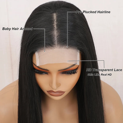 220nsity 4X4 Straight Lace Front Wigs 36 Inch Long Ombre Brown Red Blonde Hightlight Lace Frontal Wigs Cosplay Wig Synthetic