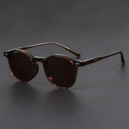 Korean Ultra Light Polarized Sunglasses Round Frame UV400 Sun Glasses Retro Trendy Fashion Driving Shades Men Women Versatile