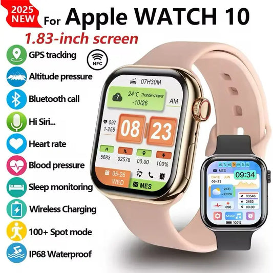 New 2025 Original For Apple Watch 10 Smart Watch Men Body Temperature Bluetooth Call NFC GPS Sports Women SmartWatch for Apple