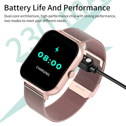 LIGE Women Smartwatch Bluetooth Answer Call Voice Assistant Whatsapp Reminder Men Smart Watch Sports Fitness Waterproof Watches