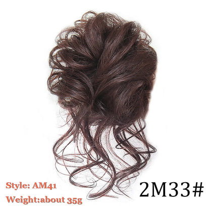 Synthetic Hair Bun Messy Scrunchies Hairpiece Elastic Chignon With Elastic For Women Donut Bun Ponytails Blonde Black Brown