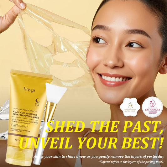 Hoygi Korean Skincare Night Mask - Kojic Acid & Turmeric With Vitamin C & Retinol For Anti-Aging & Hydration