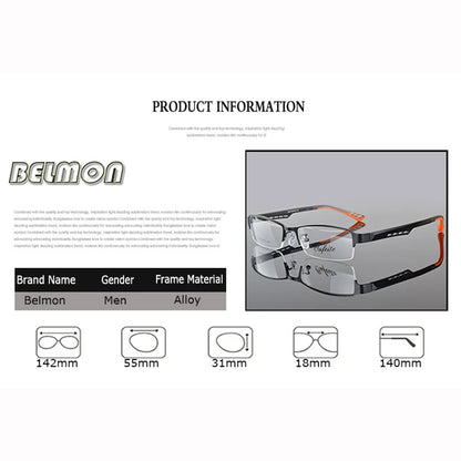 BELMON Eyeglasses Frame Men Computer Optical Eye Glasses Spectacle Frame For Male Transparent Clear Lens RS050