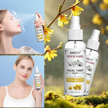 Summer Witch Hazel Toner - Refreshing, Pore Minimizing, with Aloe Vera, Rose Water, for Balanced & Hydrated Skin, Suitable for A