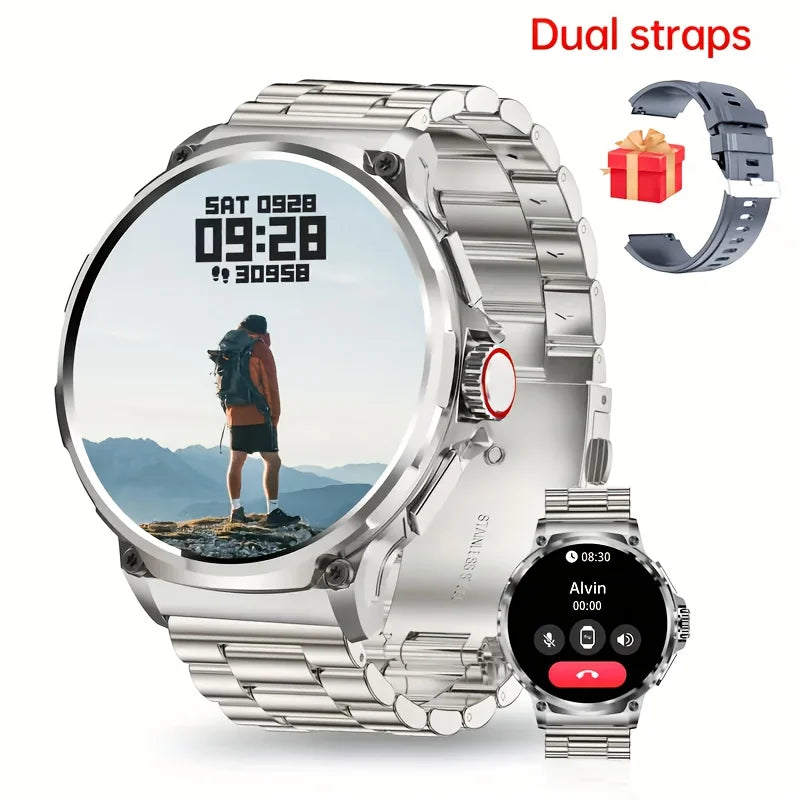 710mAh Bluetooth Call Smart Watch Men Sports Fitness Watches 1.85"HD Health Monitor Waterproof Smartwatch Men For Holiday Gifts