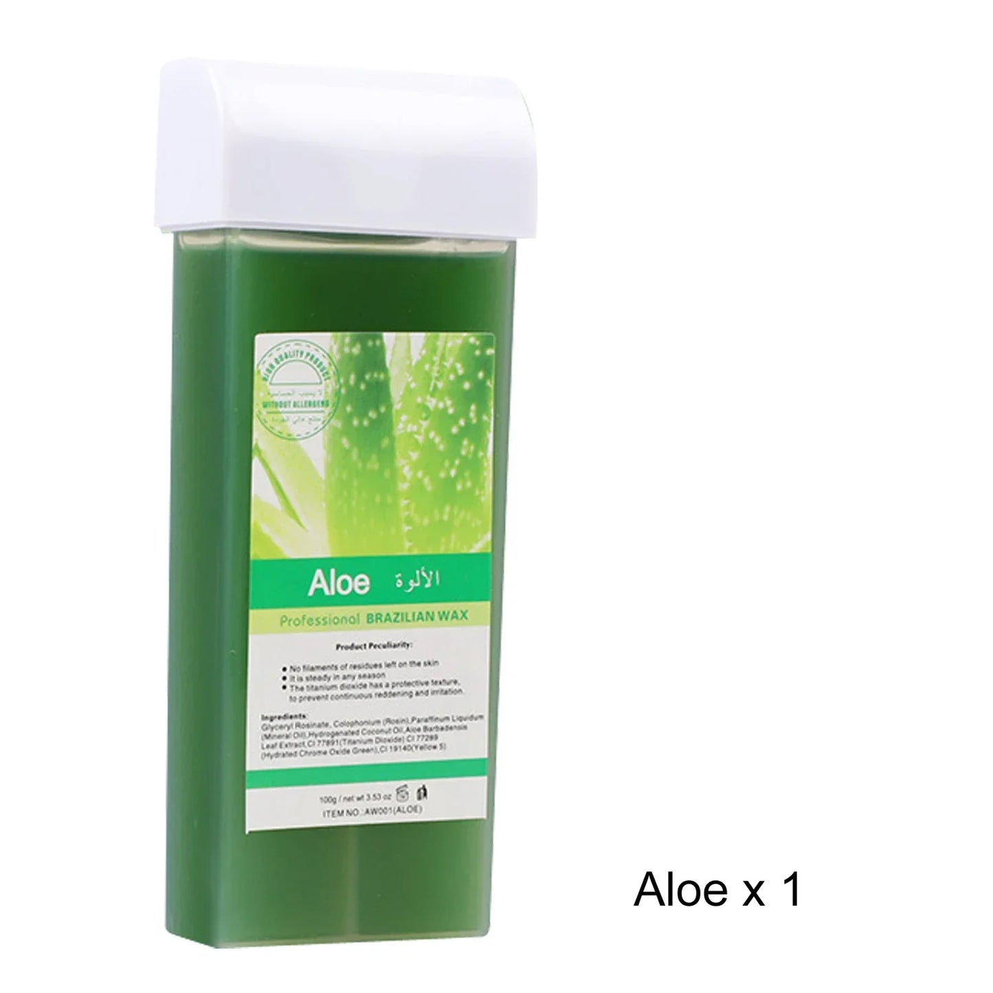 Painless Roll-On Wax Depilatory Honey & Aloe Vera Wax Cartridge for Bikini And Body Hair Removal Compatible with Wax Warmers