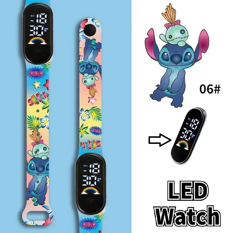 Stitch Children Watches Girls Waterproof Sport Touch Screen Watch for Women Waterproof Digital Clock Bracelet Gifts