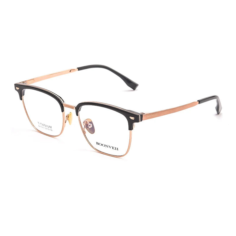 Pure Titanium Frame Glasses Full Rim Eye Glasses Spring Hinges Men Style Shortsighted Spectacles New Arrival Glasses