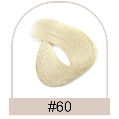 Straight Human Hair Extensions for Women 50pcs Fishing Line Hair Extension Brazilian Remy Hair Micro Loop Invisible Natural Hair