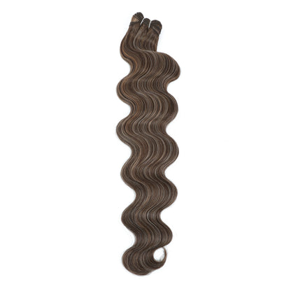 30Inches 200grams Piano Brown P4/12/27 Body Wavy Ombre Blond 27/613 Hair Weave Bundles Synthetic Hair Extension High Temperature