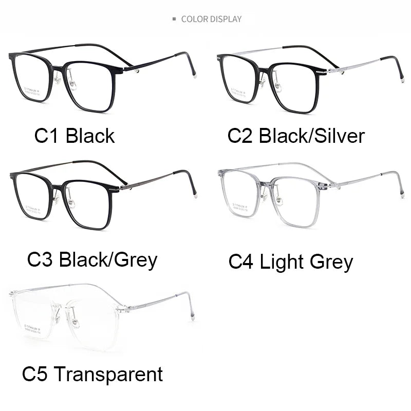 Ultralight TR90 β-Titanium Square Optical Frame for Women Flexible Anti-Slip Plastic Glasses for Daily Wear & Business Casual