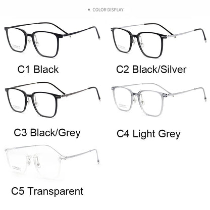 Ultralight TR90 β-Titanium Square Optical Frame for Women Flexible Anti-Slip Plastic Glasses for Daily Wear & Business Casual