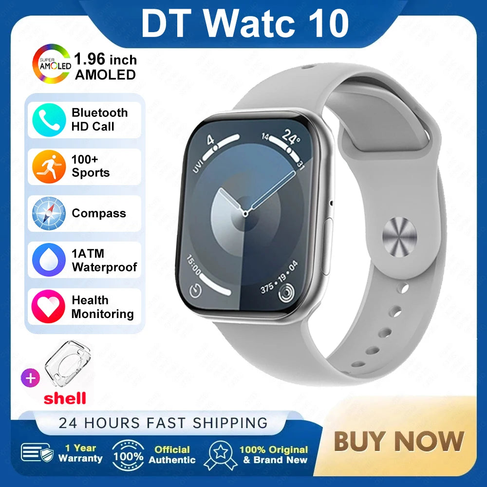 2025 For IOS GPS NFC Watch 10 Smart Watch Men HD AMOLED Memory Music 3D Surround Bluetooth Call Waterproof Smartwatch Woman