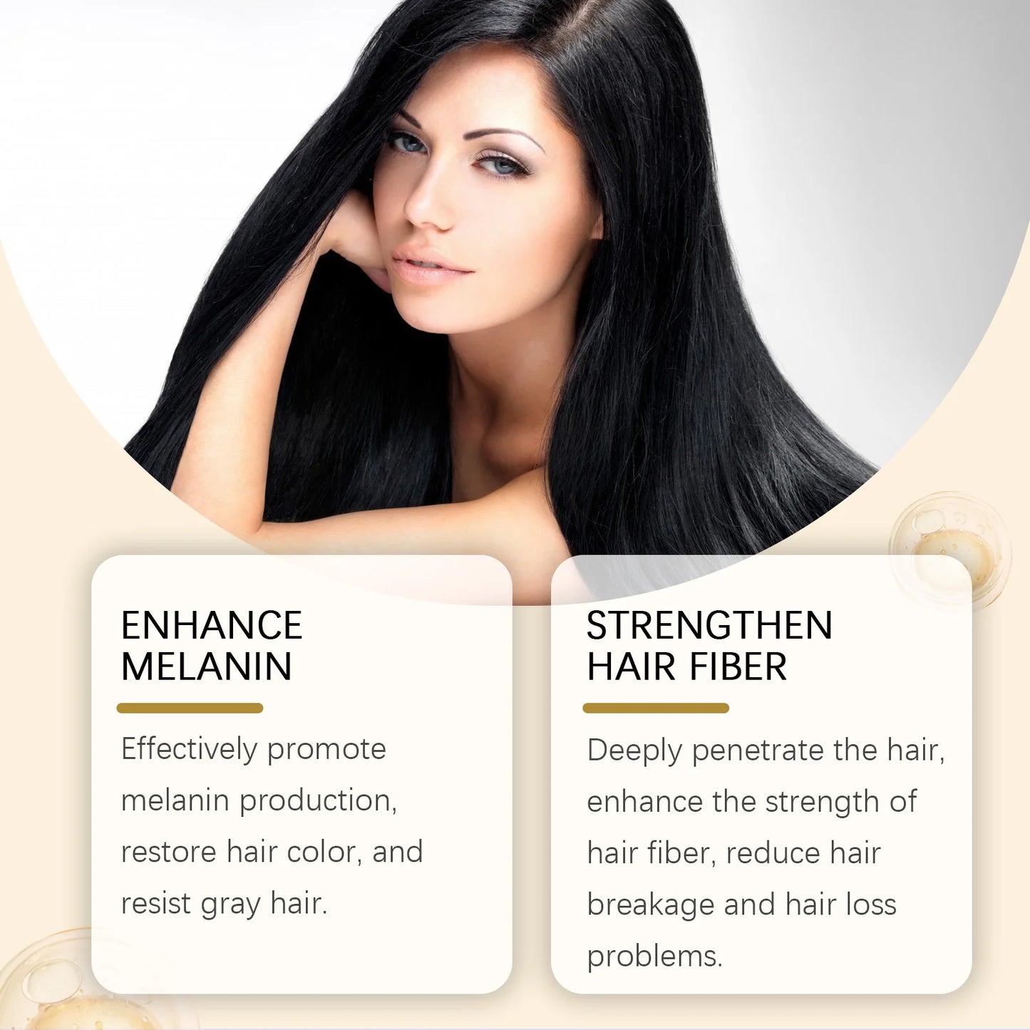 Darkening Hair Oil Blackening Natural Black Color Cleansing Strengthen Nourishment Repairing White Grey Hair Caring Essence Oil