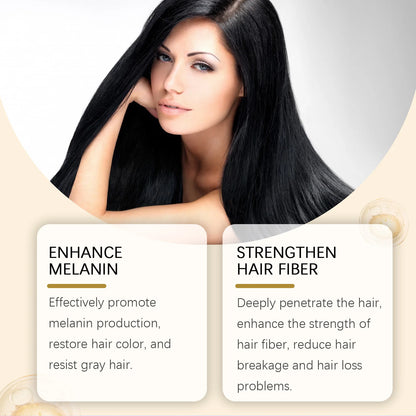 Darkening Hair Oil Blackening Natural Black Color Cleansing Strengthen Nourishment Repairing White Grey Hair Caring Essence Oil