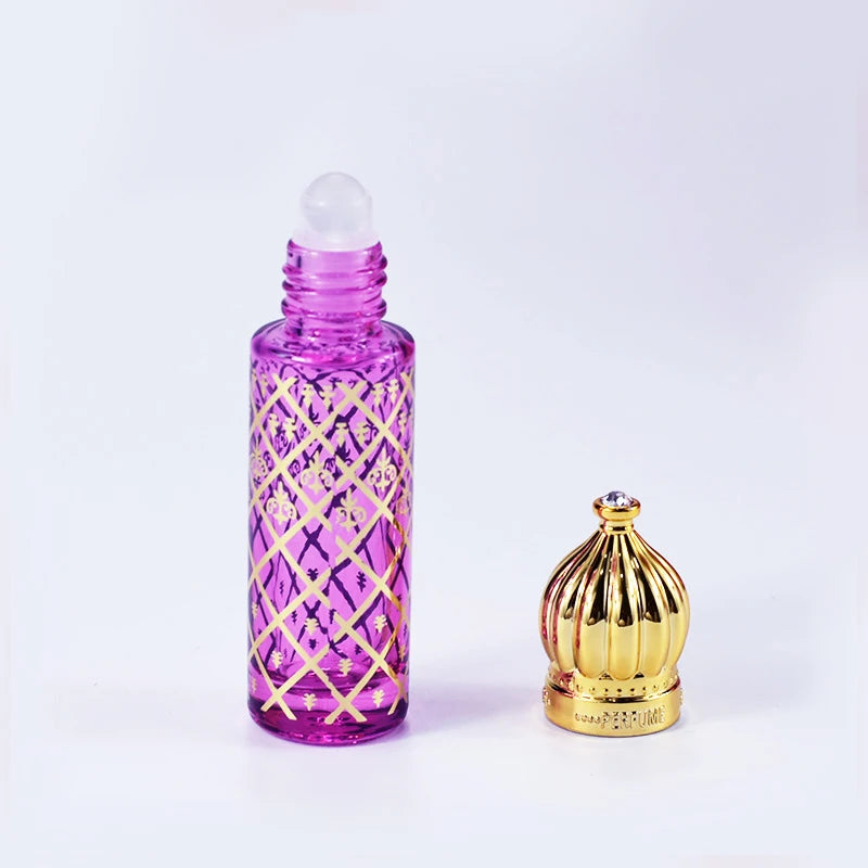 8ml Perfume Rolling Bead Bottles Electroplating Process Refillable Travel Use Portable Essential Oil Perfume Subpackage Bottles