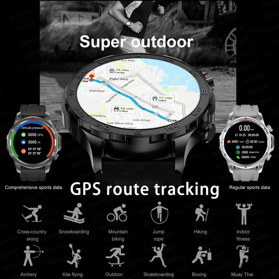 2025 New GUHUAVMI IP68 Waterproof GPS Sports Smart Watch Men AMOLED HD Screen Heart Rate NFC Bluetooth Call Smart Watches Woman