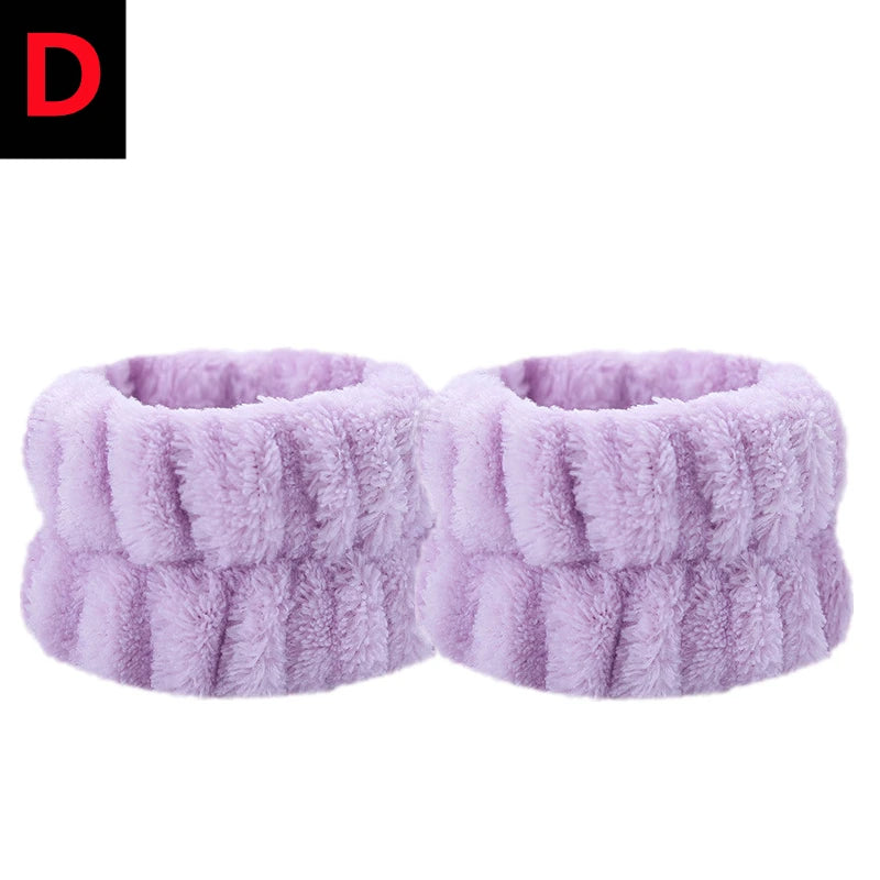 4/2PCS Reusable Wrist Washing Belt Soft Microfiber Towel Wristbands Washing Face Water Absorption Prevent Wetness Wrist Washband
