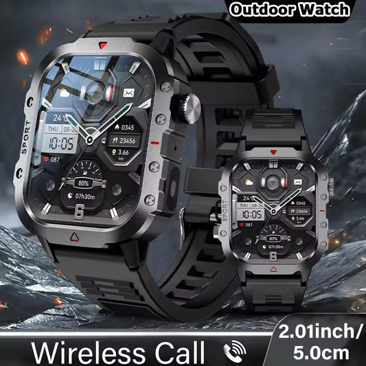 Military GPS Smart Watches For Men Flashlight Waterproof Outdoor Sport Tracker Bluetooth Call Smartwatch Man Women 2025 Pk h12