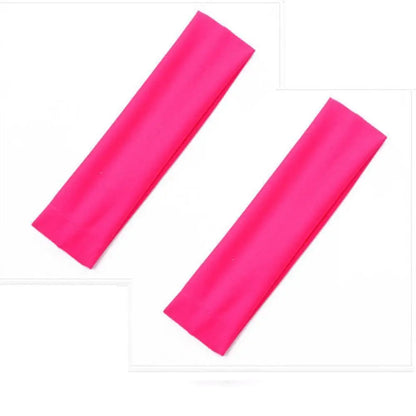 Hot SALE!! 2PCS Sports Headbands High Elastic Women Gym Yoga Hair Bands Exercise Tennis Fitness Running Sweat Head Hair Bands