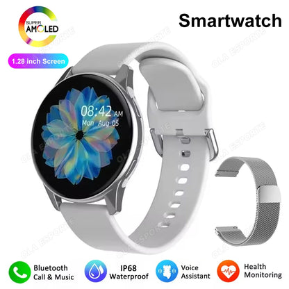 Men Women Sports Smart Watch 1.28" Screen Voice Call Smartwatch Heart Rate Sleep Monitoring Smart Notifications Message Preview