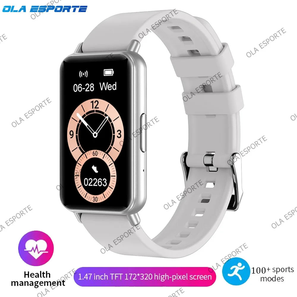 For Android IOS Smart Bracelet Women Smartwatch Men Heart Rate Blood Oxygen Waterproof Sport Smart Band Watch For Ladies +Gift