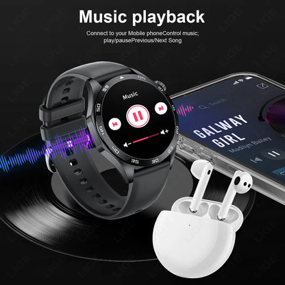 LIGE 2025 ECG AI Healthy Diagnose Smart Watch Men Women Heart Rate Blood Pressure Health Tracker Smartwatches For Xiaomi HUAWEI