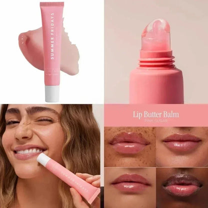 Summer Fridays Lip Balm Moisturizing Mirror Lip Gloss Lip Pink Sugar Coffee Cake Smell Vanilla Lipstick Transparent Oil Makeup