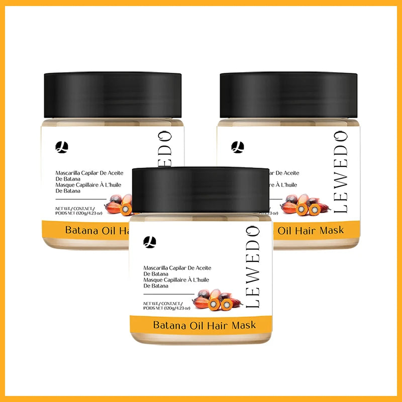 Lewedo Batana Mask Traction Alopecia Thicken Oil Hair Conditioner Oil Hair Care Strengthening Grease Anti Break Repair Care
