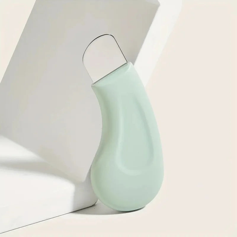 Manual Blackhead Removal Tool，Suitable for Face - Gentle pore cleanser and extractor，With textured surface and light green handl