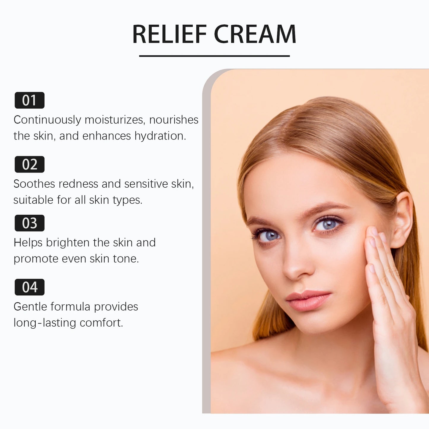 345 Relief Cream Hydrating Nourish The Skin Soothing Care Face Lifting Tightening Brighten Skin Tone Beauty Moisturizing Cream