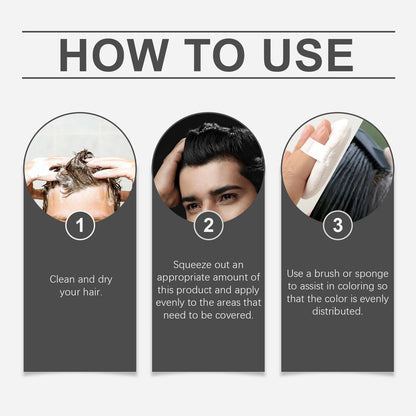 Camellia Seed Oil Hair Concealer Long Lasting Waterproof Hairline Hairroots Concealer Grey/White Hair Back To Black Hair Stick