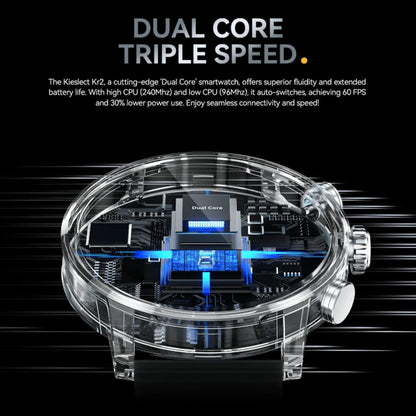 Kieslect Kr2 Smart Calling Watch 1.43" FHD AMOLED Display with AOD for Android iOS Remote Camera Control Fitness Tracker