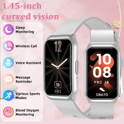 New Curved Screen Smart Watch 2025 For Health Watch Heart Rate Blood Oxygen/Pressure Sleep Monitor Sports Waterproof Smartwatch